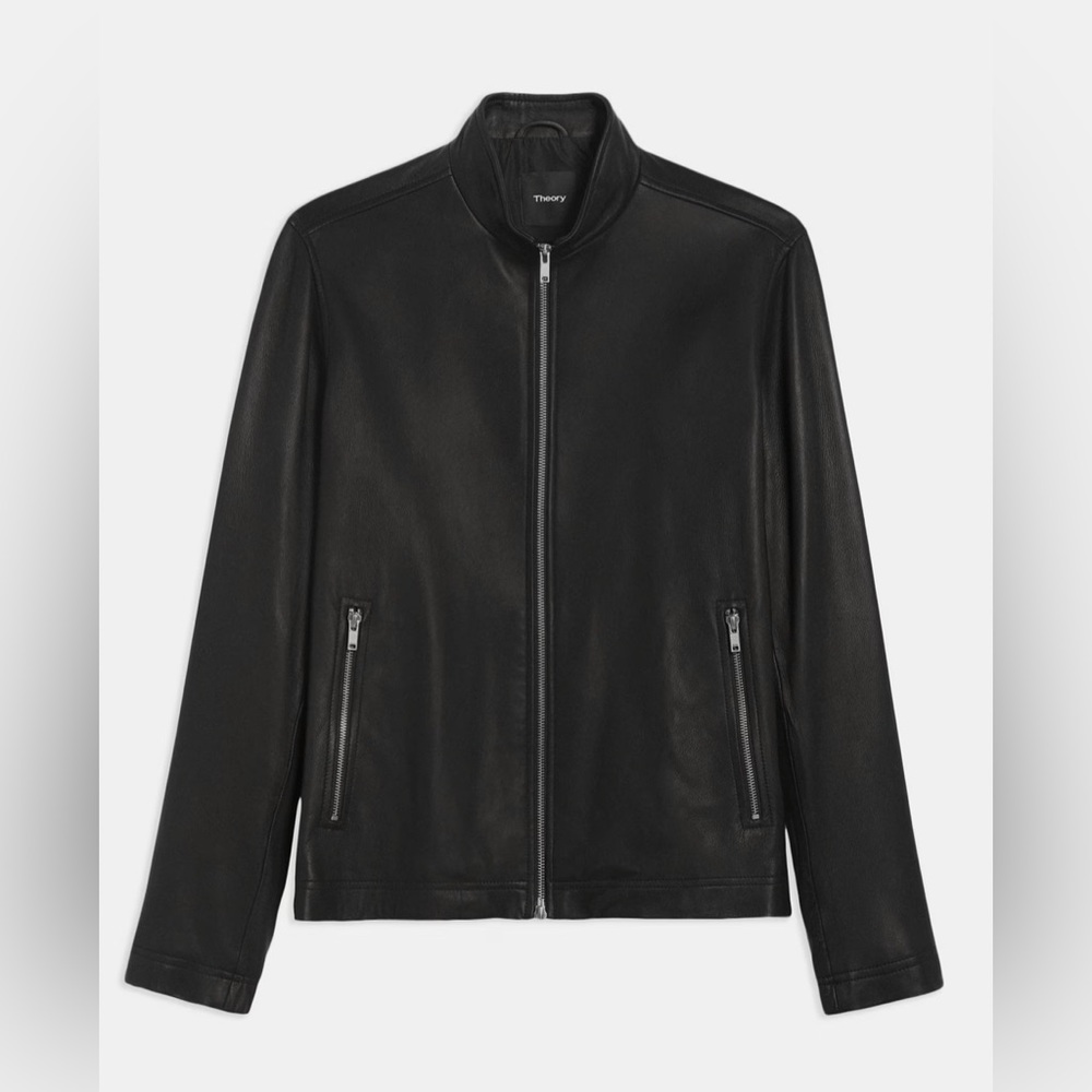 Theory Kelleher Morvek Zip Jacket in Leather